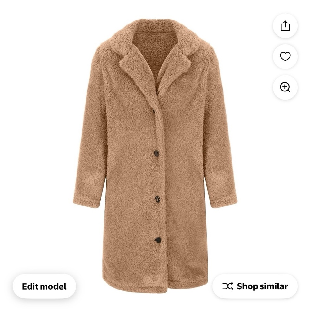 Women's Tan Teddy Coat